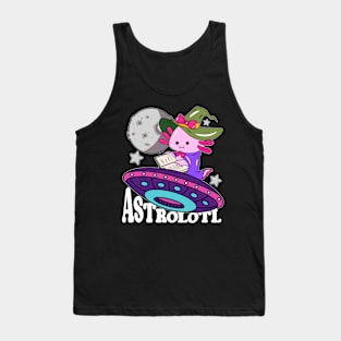 Astrolotl Axolotl Halloween Witch Funny Axolotl Witch Kawaii Tank Top